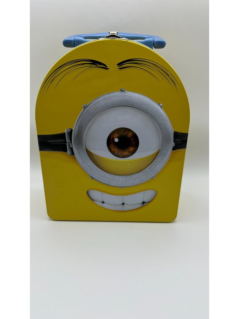 Minions Metal Lunch Box With Blue Handle - Fun Design For Kids Or Collectors
